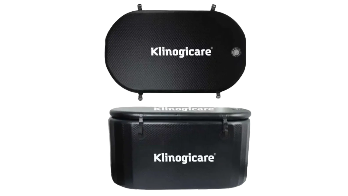 Vasca ovale Klinogicare&reg; Ice Bath con chiller per uso interno o esterno